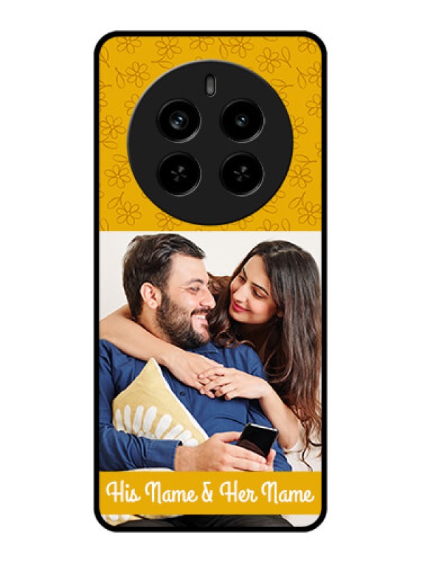 Custom Realme P1 Pro 5G Custom Metal Phone Case - Yellow Floral Design