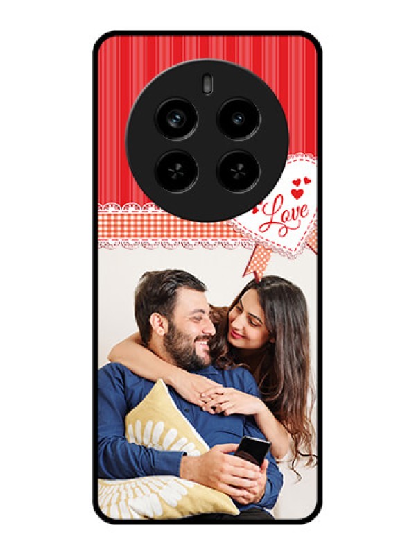 Custom Realme P1 Pro 5G Custom Metal Phone Case - Red Love Pattern Design