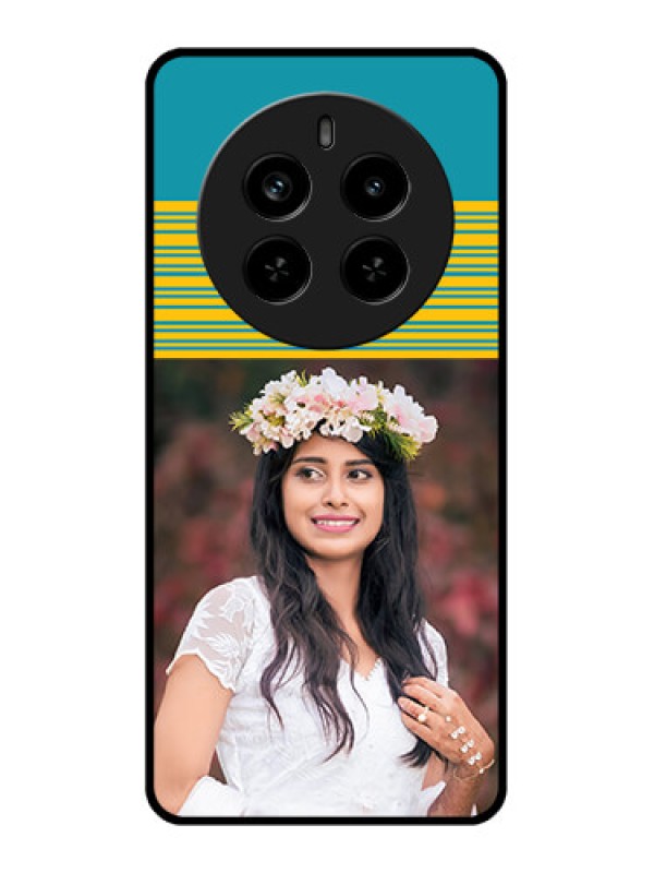 Custom Realme P1 Pro 5G Custom Metal Phone Case - Yellow and Blue Design