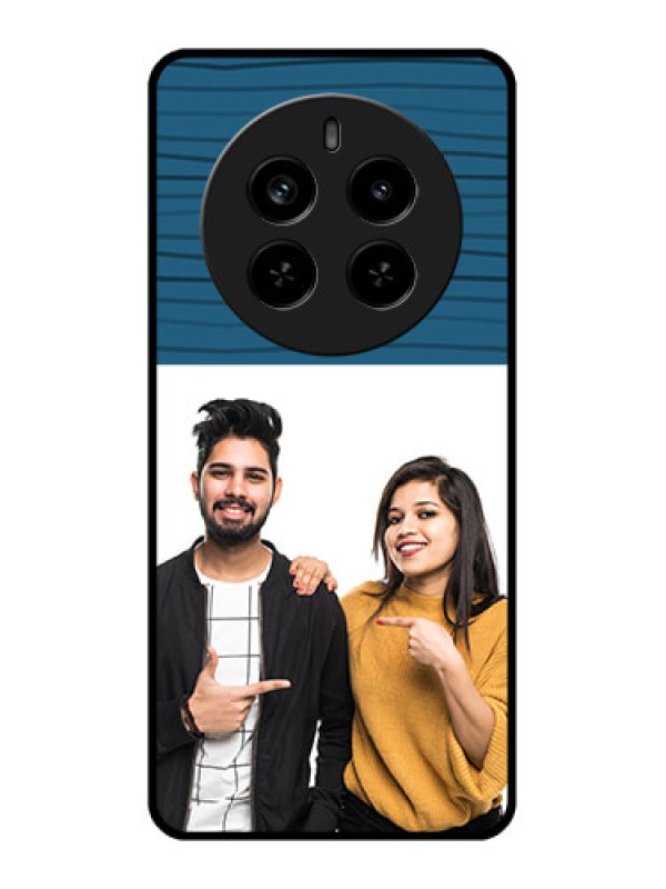 Custom Realme P1 Pro 5G Custom Metal Phone Case - Blue Pattern Cover Design