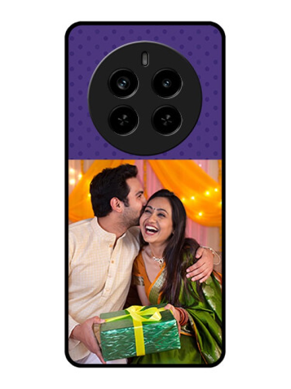 Custom Realme P1 Pro 5G Custom Metal Phone Case - Violet Colored Pattern Design