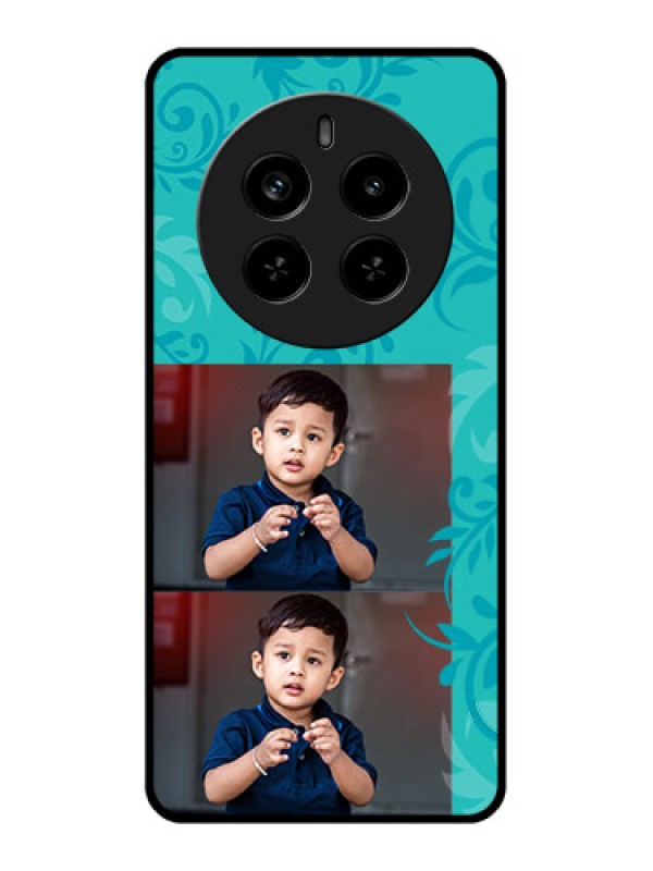 Custom Realme P1 Pro 5G Custom Metal Phone Case - With Photo And Green Floral Design