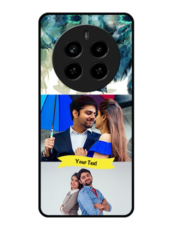 Custom Realme P1 Pro 5G Custom Metal Phone Case - Image With Boho Peacock Feather Design