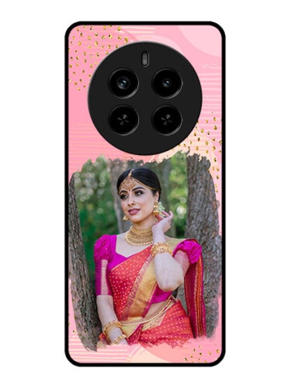 Custom Realme P1 Pro 5G Custom Metal Phone Case - Gold Glitter Splash Design