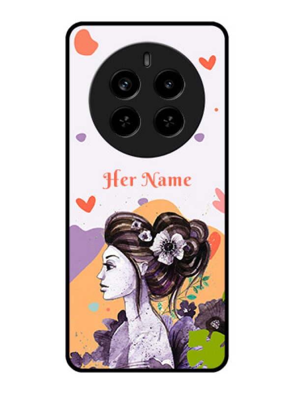 Custom Realme P1 Pro 5G Custom Metal Phone Case - Woman And Nature Design