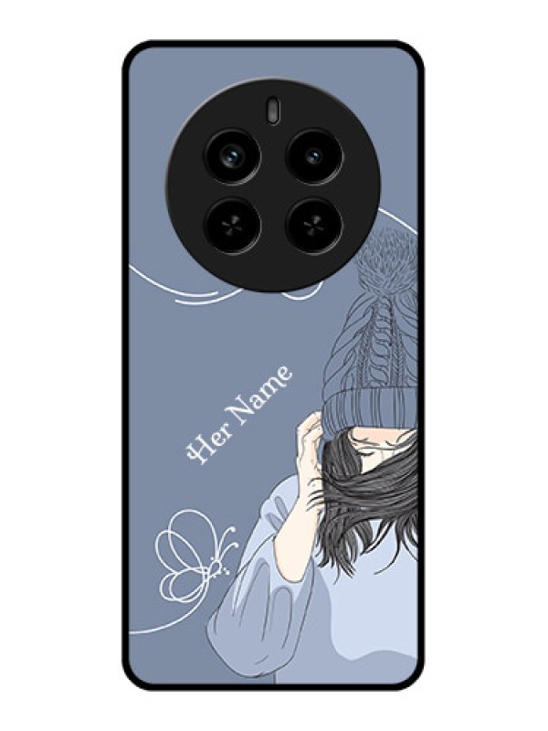Custom Realme P1 Pro 5G Custom Metal Phone Case - Girl In Winter Outfit Design