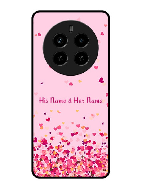 Custom Realme P1 Pro 5G Custom Metal Phone Case - Floating Hearts Design
