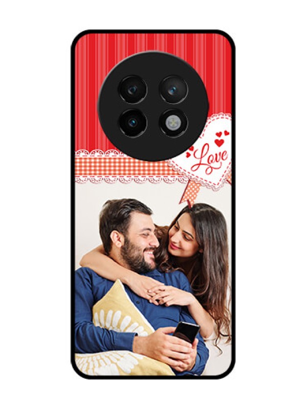 Custom Realme P1 Speed 5G Custom Metal Phone CaseRed Love Pattern Design