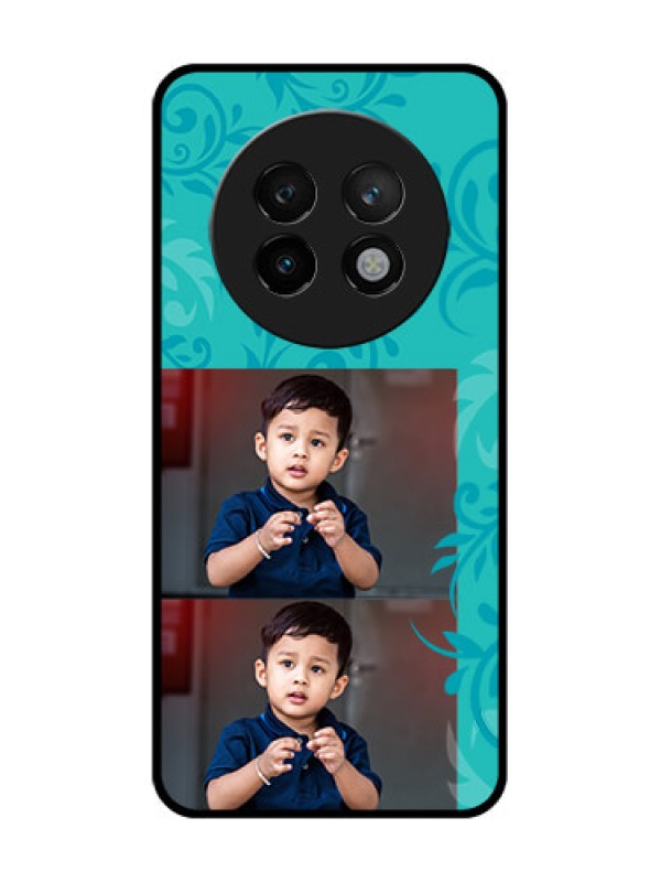 Custom Realme P1 Speed 5G Custom Metal Phone CaseWith Photo And Green Floral Design