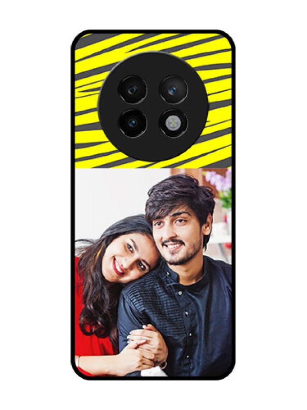 Custom Realme P1 Speed 5G Custom Metal Phone CaseYellow Abstract Design