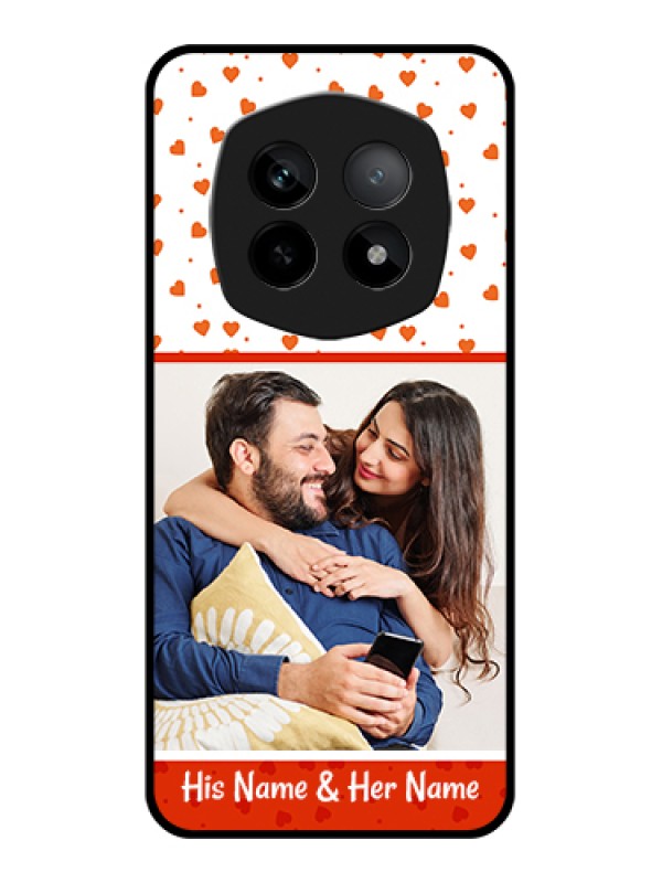 Custom Realme P2 Pro 5G Custom Metal Phone Case - Orange Love Symbol Design