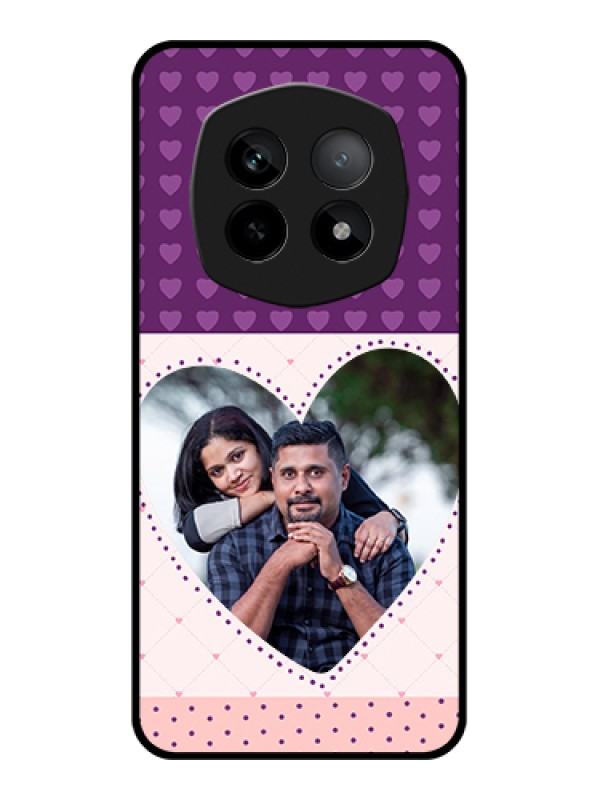 Custom Realme P2 Pro 5G Custom Metal Phone Case - Violet Love Dots Design