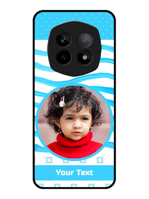 Custom Realme P2 Pro 5G Custom Metal Phone Case - Simple Blue Case Design