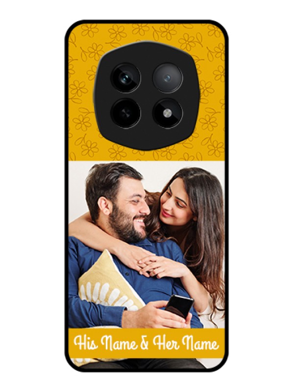 Custom Realme P2 Pro 5G Custom Metal Phone Case - Yellow Floral Design