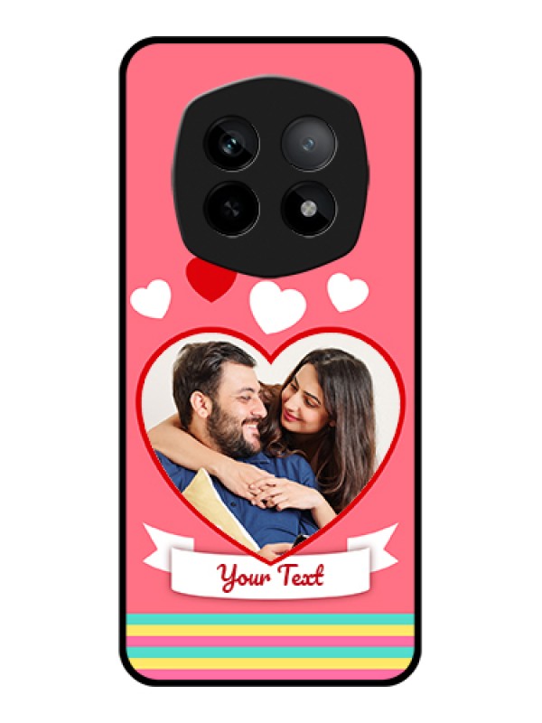 Custom Realme P2 Pro 5G Custom Metal Phone Case - Love Shapes Doodle Design