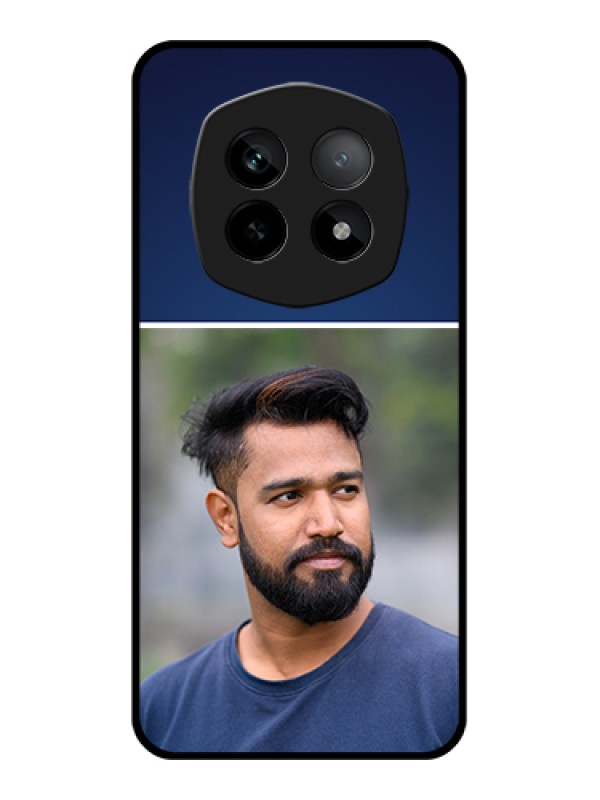 Custom Realme P2 Pro 5G Custom Metal Phone Case - White And Blue Abstract Design