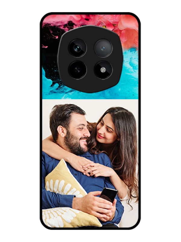 Custom Realme P2 Pro 5G Custom Metal Phone Case - Pink Flying Heart Design