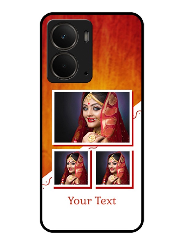 Custom Realme P3 5G Custom Metal Phone CaseSimple Dual Tone Stripe With Name Design