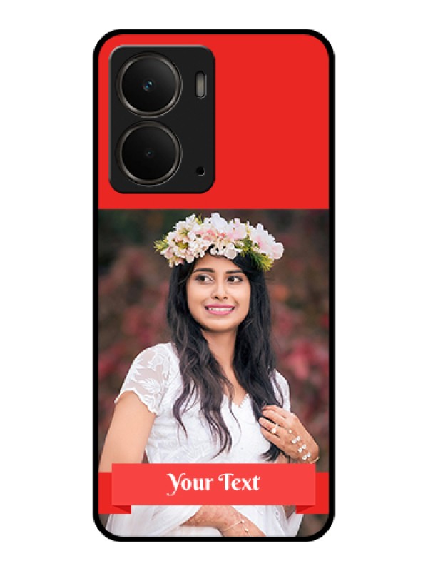 Custom Realme P3 5G Custom Metal Phone Case - Simple Red Color Design