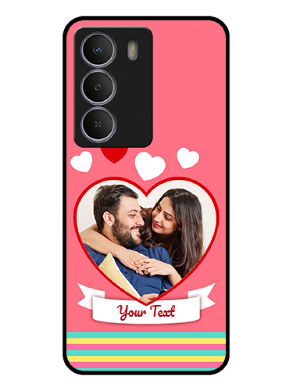 Custom Realme P3 Lite 5G Custom Metal Phone Case - Love Shapes Doodle Design