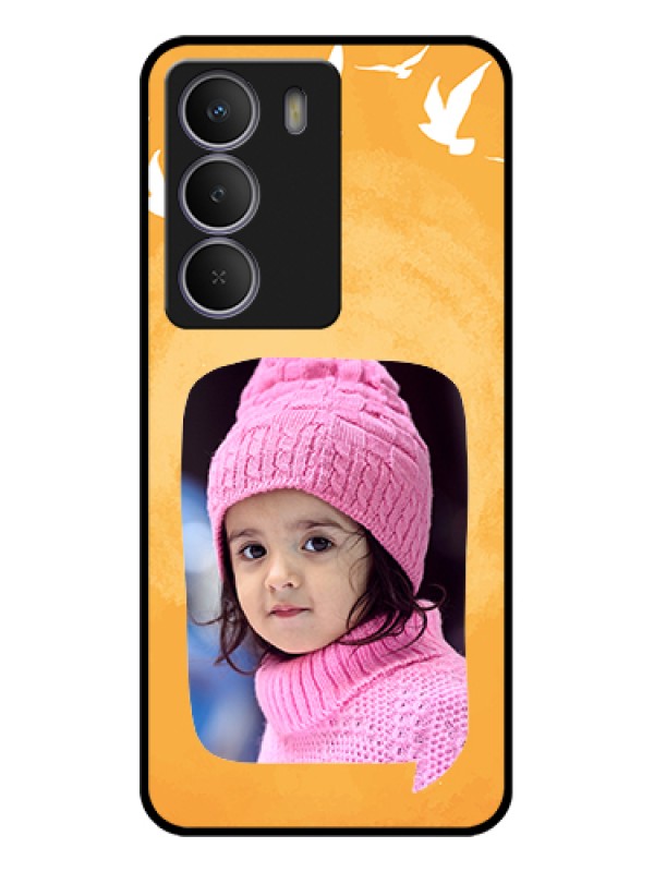 Custom Realme P3 Lite 5G Custom Metal Phone Case - Water Color Design With Bird Icons