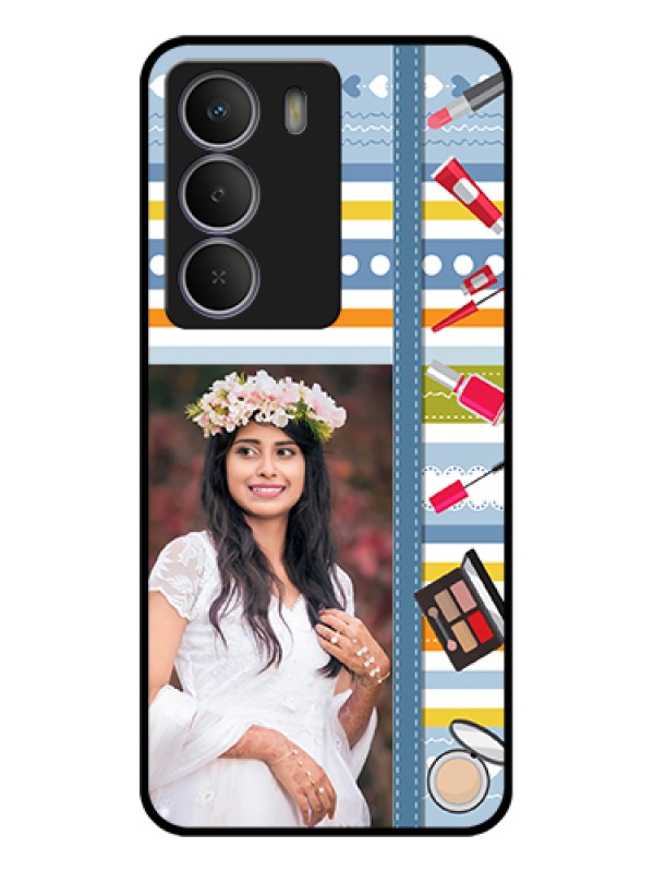 Custom Realme P3 Lite 5G Custom Metal Phone Case - Makeup Icons Design