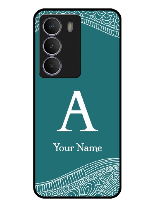 Custom Realme P3 Lite 5G Custom Metal Phone Case - Line Art Pattern With Custom Name Design