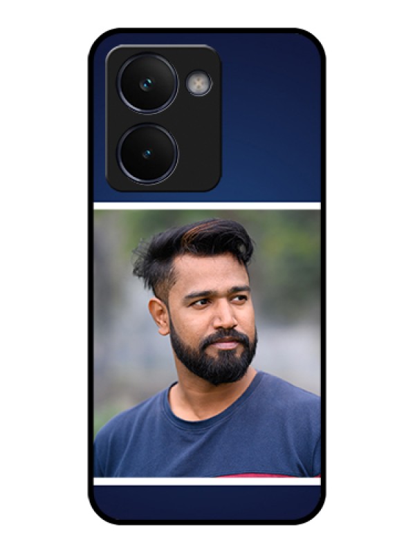 Custom Realme P3 Ultra 5G Custom Metal Phone Case - Curved Line Art With Blue And White Design