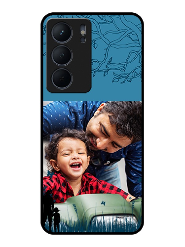 Custom Realme P3x 5G Custom Metal Phone CaseWild Leaves Digital Paint Design