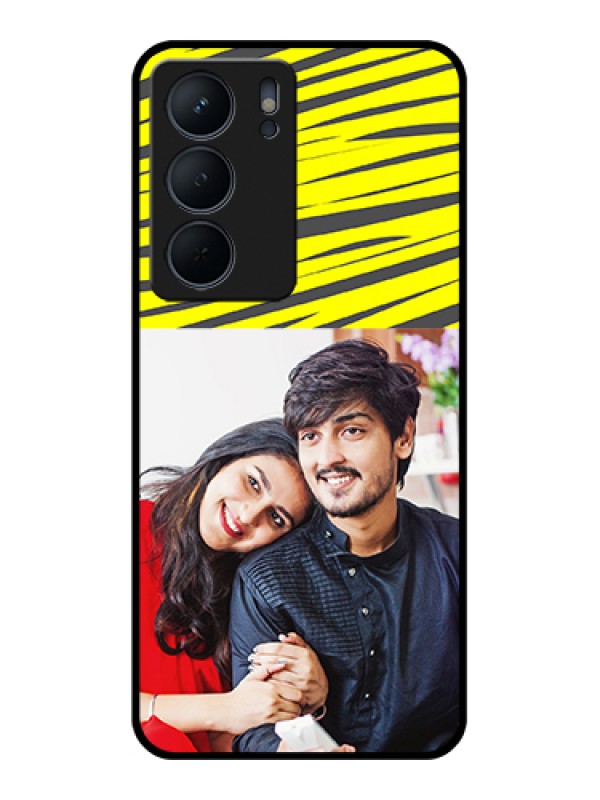 Custom Realme P3x 5G Custom Metal Phone Case - Yellow Abstract Design