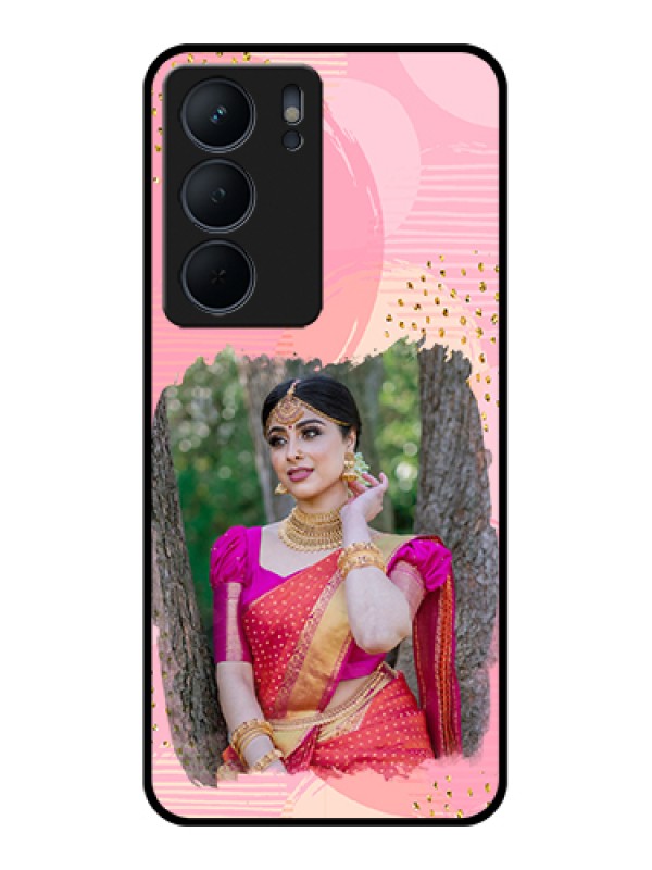 Custom Realme P3x 5G Custom Metal Phone Case - Gold Glitter Splash Design