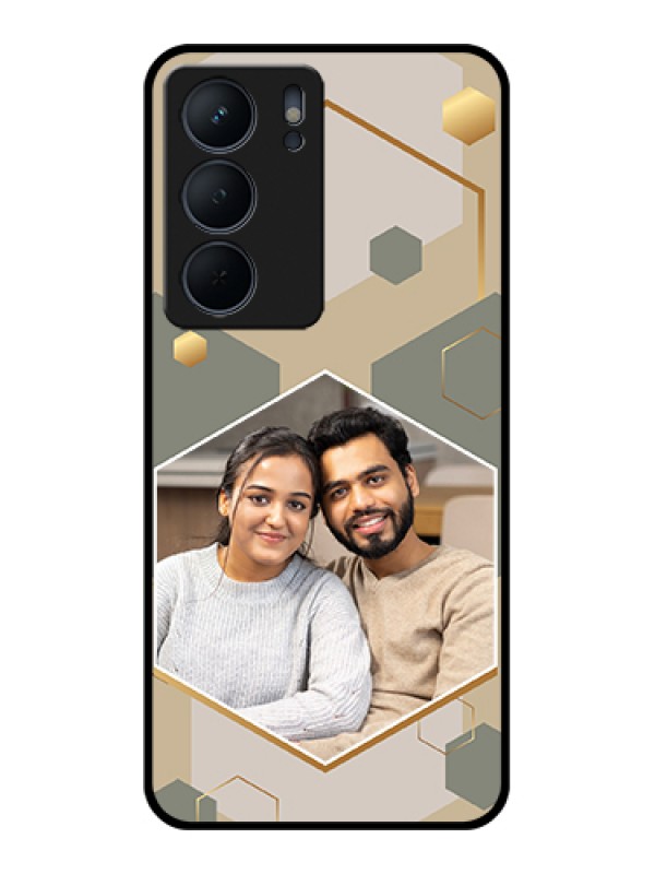 Custom Realme P3x 5G Custom Metal Phone Case - Stylish Hexagon Pattern Design