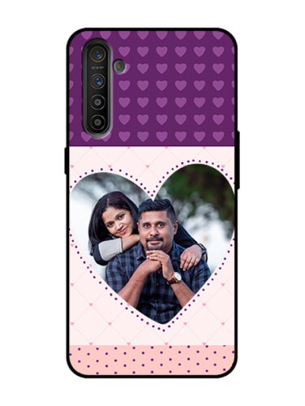 Custom Realme X2 Custom Metal Phone Case - Violet Love Dots Design