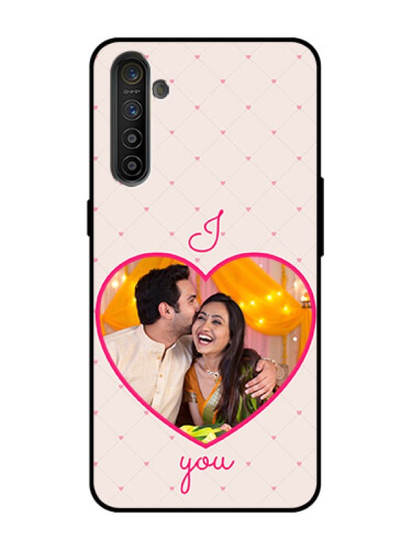 Custom Realme X2 Custom Metal Phone Case - Heart Shape Design
