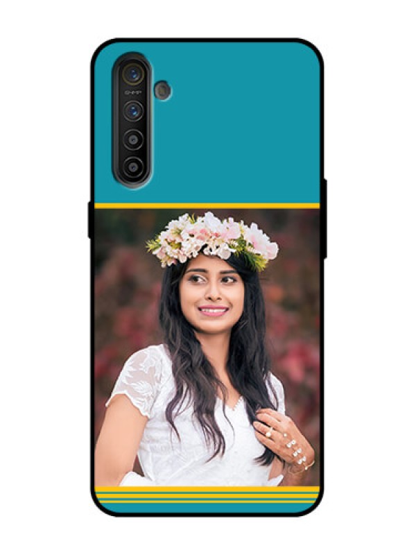 Custom Realme X2 Custom Metal Phone Case - Yellow and Blue Design