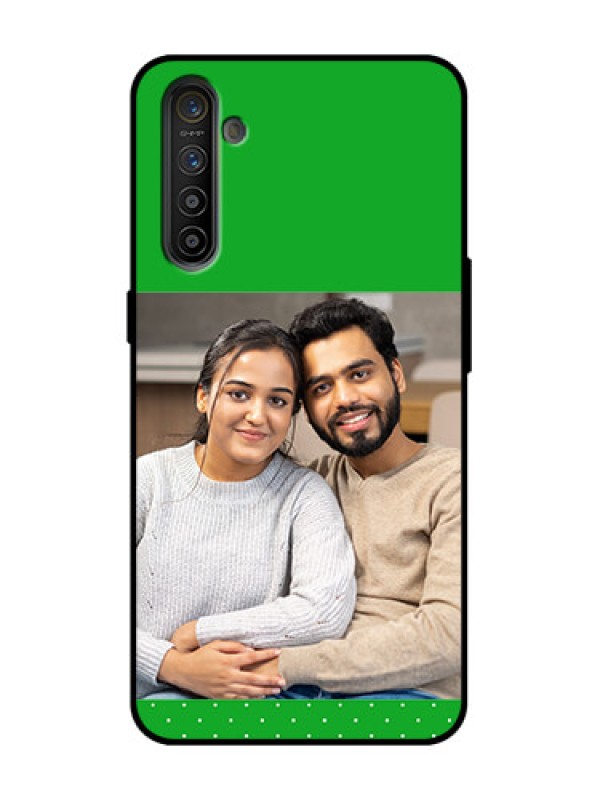 Custom Realme X2 Custom Metal Phone Case - Green Pattern Design