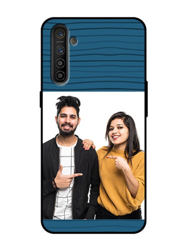 Custom Realme X2 Custom Metal Phone Case - Blue Pattern Cover Design