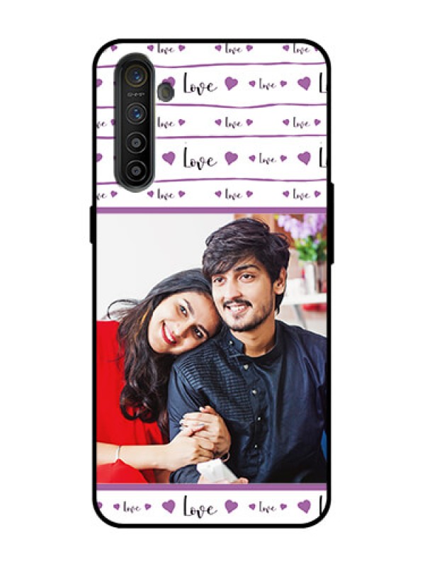 Custom Realme X2 Custom Metal Phone Case - Couples Heart Design
