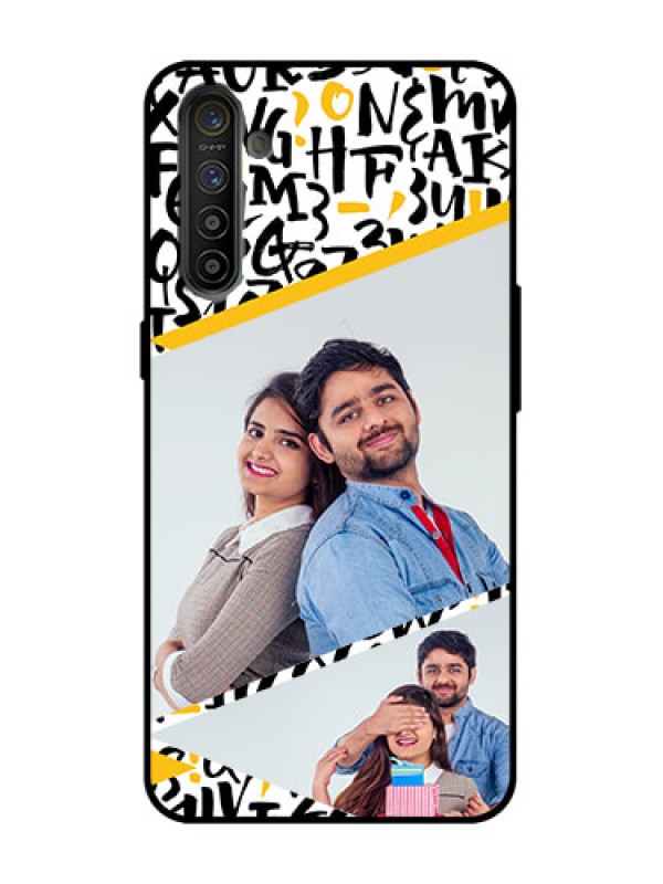 Custom Realme X2 Custom Metal Phone Case - Letters Pattern Design