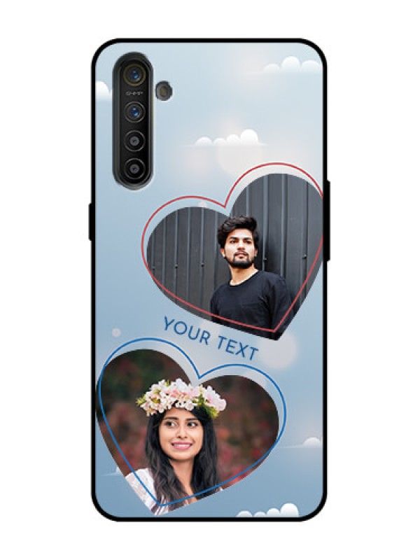 Custom Realme X2 Custom Metal Phone Case - Blue Color Couple Design