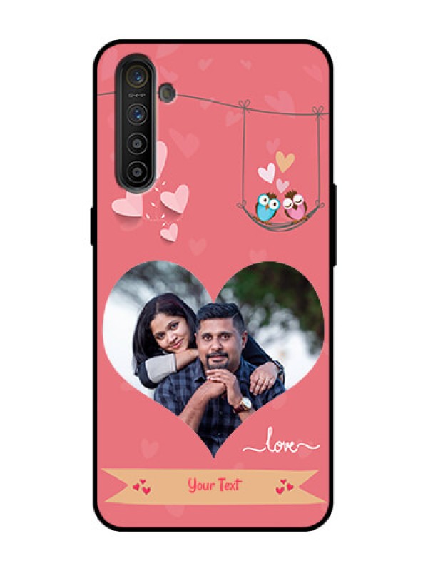 Custom Realme X2 Custom Metal Phone Case - Peach Color Love Design