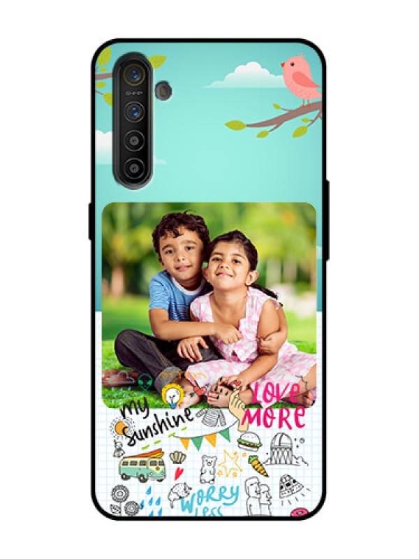 Custom Realme X2 Custom Metal Phone Case - Doodle Love Design