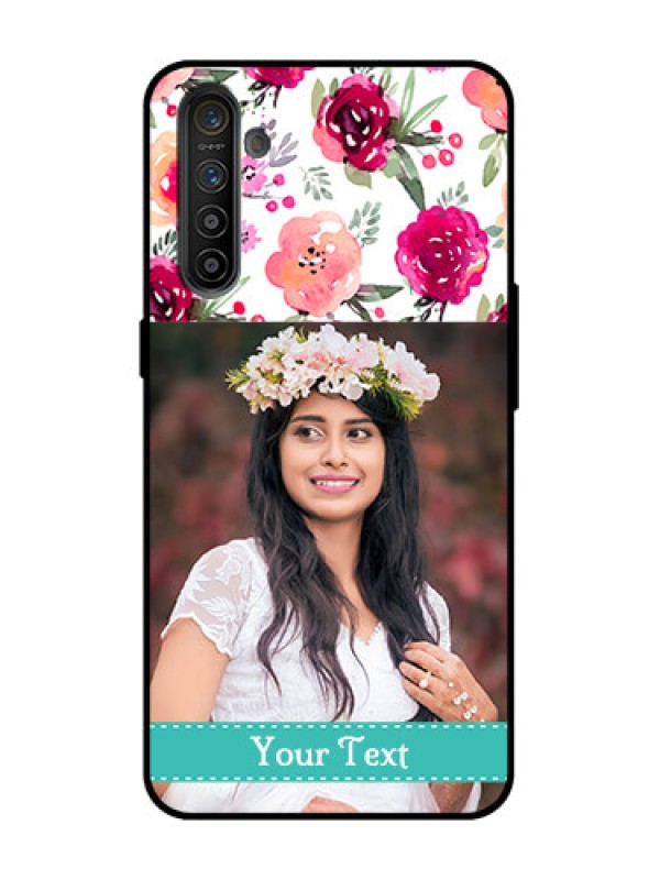 Custom Realme X2 Custom Metal Phone Case - Water Colors Floral Design