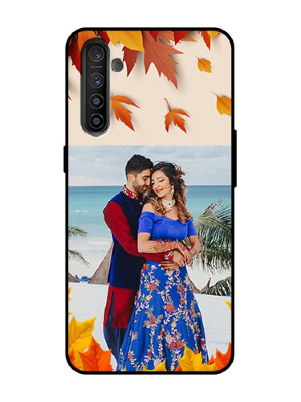 Custom Realme X2 Custom Metal Phone Case - Autumn Maple Leaves Design