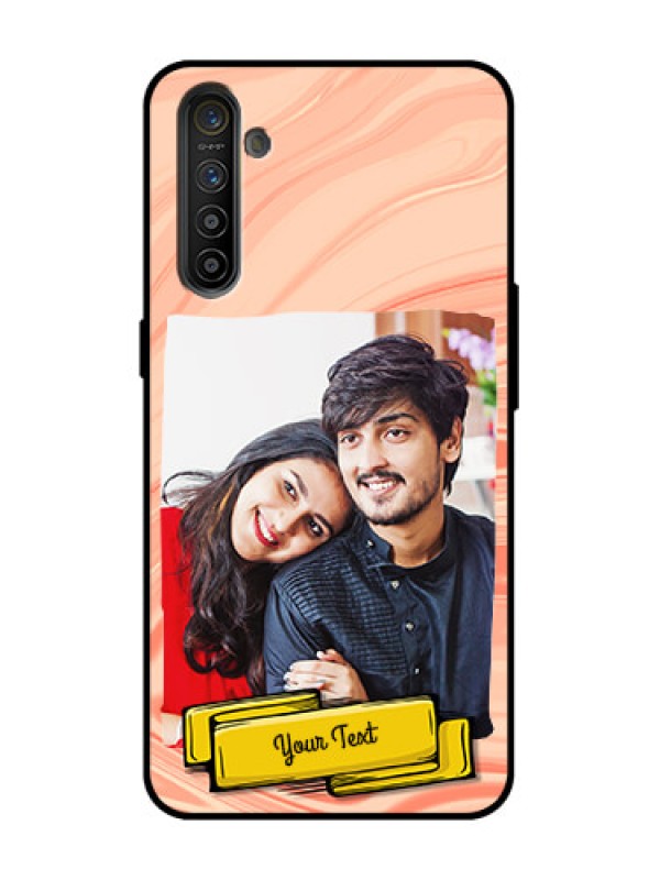 Custom Realme X2 Custom Metal Phone Case - Marble Texture Design