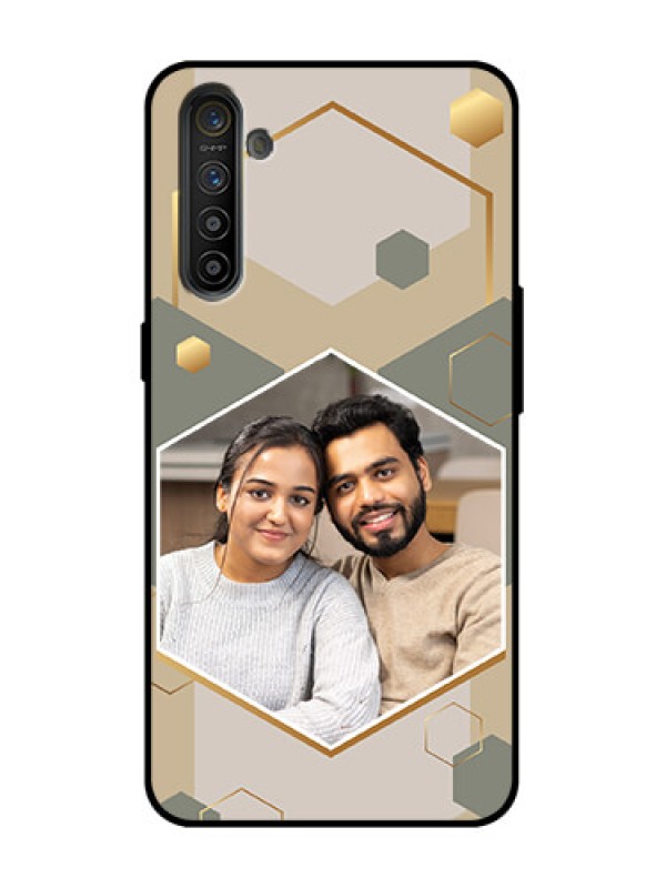 Custom Realme X2 Custom Metal Phone Case - Stylish Hexagon Pattern Design