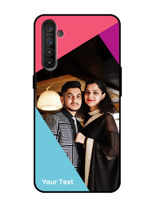 Custom Realme X2 Custom Metal Phone Case - Stacked Triple Colour Design