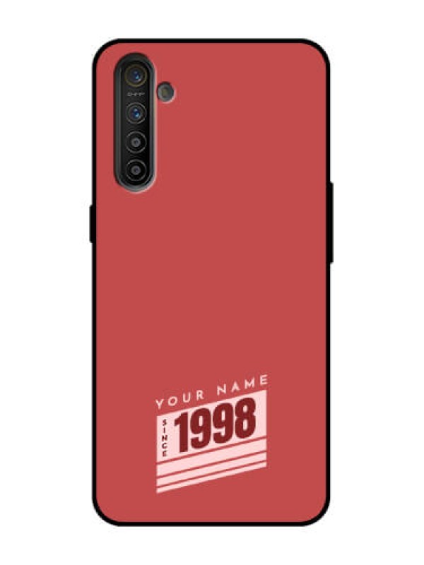 Custom Realme X2 Custom Metal Phone Case - Red Custom Year Of Birth Design
