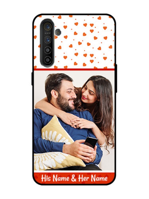 Custom Realme XT Custom Metal Phone Case - Orange Love Symbol Design