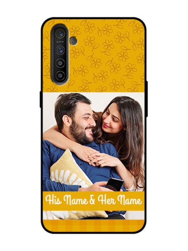 Custom Realme XT Custom Metal Phone Case - Yellow Floral Design